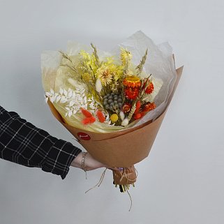 Букет сухоцветов Теплый солнечный