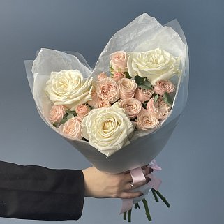 Дуо-букет роз Playa Blanca и Bombastic S