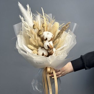 Букет сухоцветов Ванильный чизкейк