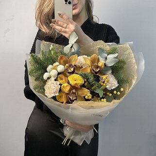 Золотой зимний букет S