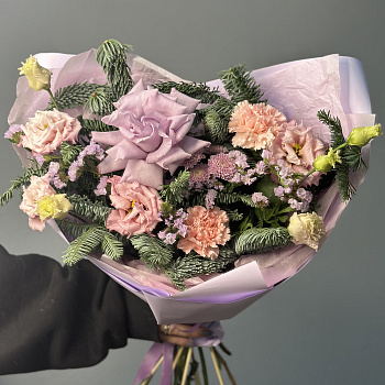 Лиловый зимний букет S