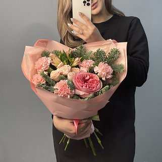 Розовый зимний букет S